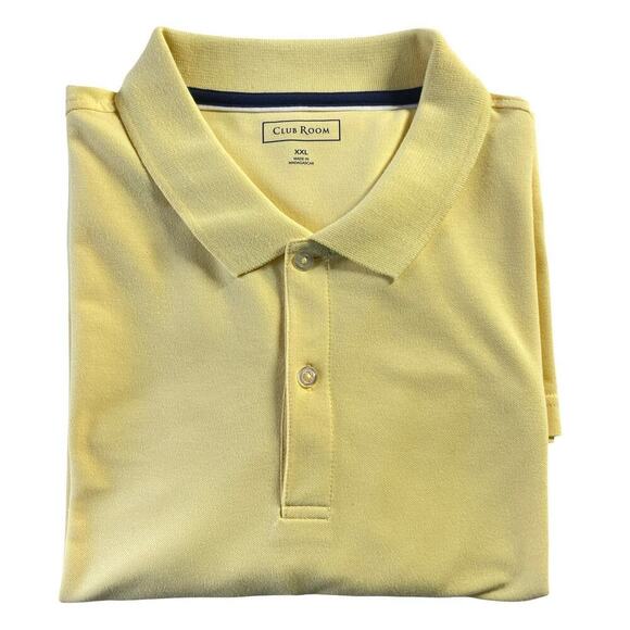 Club Room Yellow Mens Performance Regular Fit Stretch Polo Shirt - XXL - Picture 2 of 12